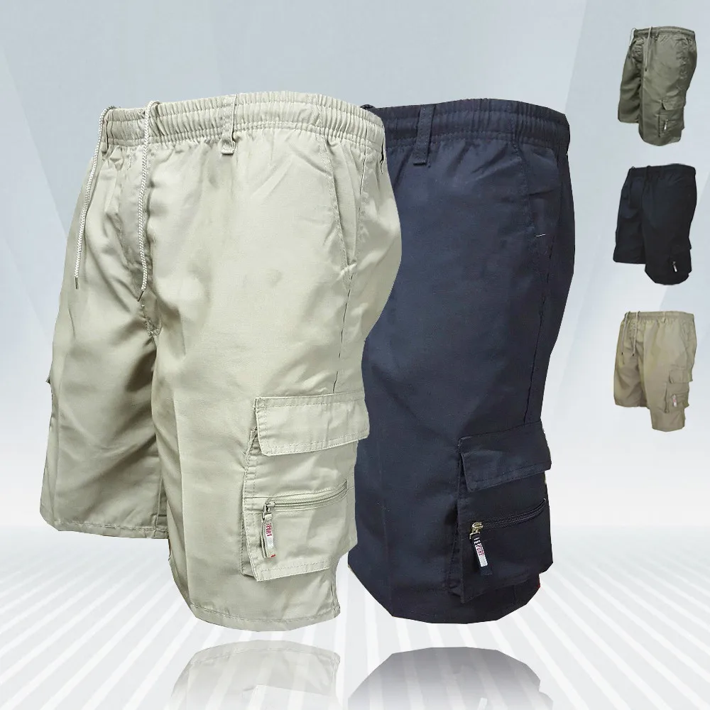 Модерен мъжки къси панталони-карго във военната стил, Мъжки тактически панталони, Всекидневни Спортни панталони с по-голям джоб, панталони-карго с ламперия, Големи размери за мъже0