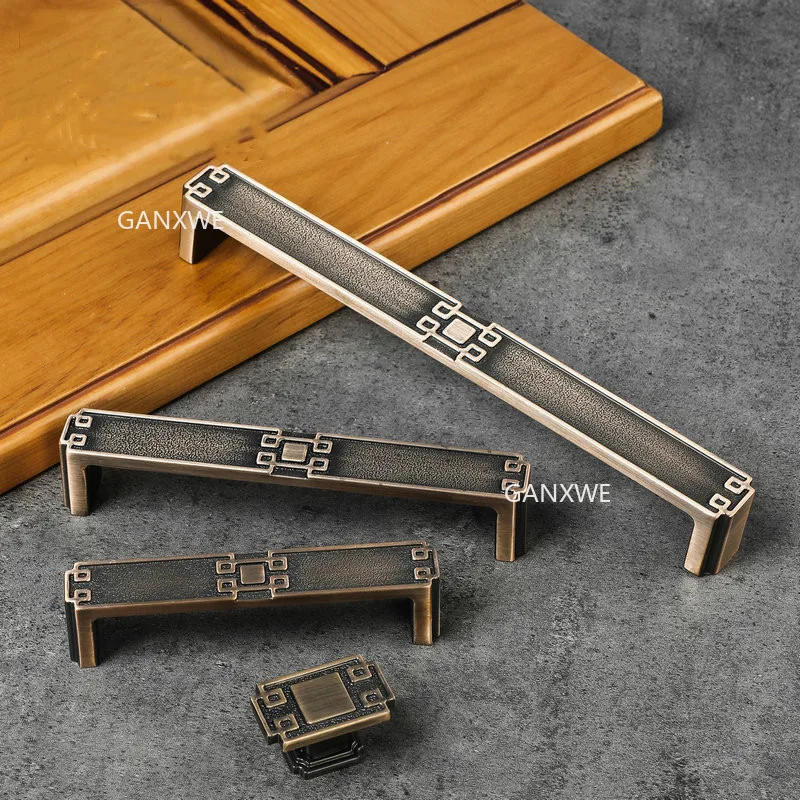 Новата китайска Антични Дръжката на Крилото кутия От С сплав, Дръжка за шкаф, Галванична дръжка за шкаф1