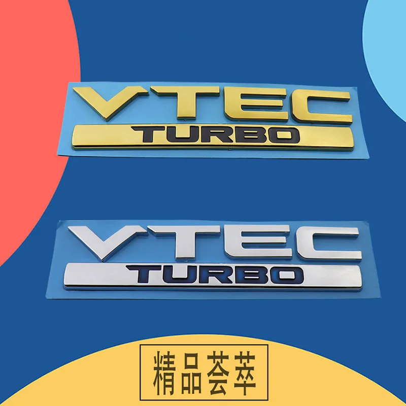 3D Премия VTEC TURBO за Civic Jazz, CRV Accord Градски автомобил Качулка Крило на Багажника Заден Капак Заводска Табела на Стикер Емблема на Иконата Стикер1