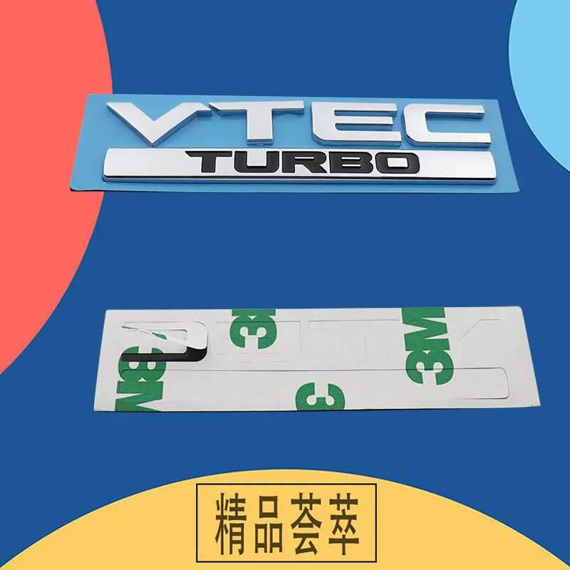 3D Премия VTEC TURBO за Civic Jazz, CRV Accord Градски автомобил Качулка Крило на Багажника Заден Капак Заводска Табела на Стикер Емблема на Иконата Стикер4