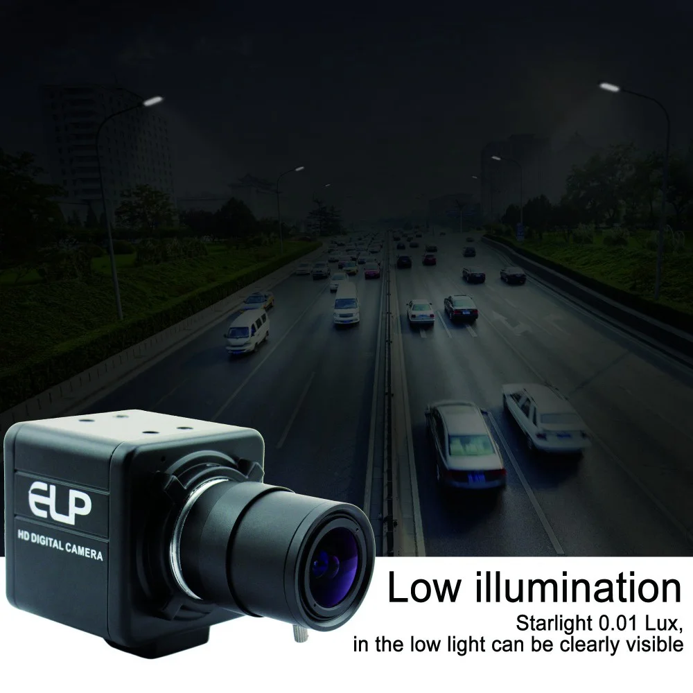 ELP при ниска осветеност 1,3-мегапикселова HD USB-камера, 960P AR0130 30 кадъра в секунда с ръчно варифокальным увеличение Уеб камера за промишлени приложения1