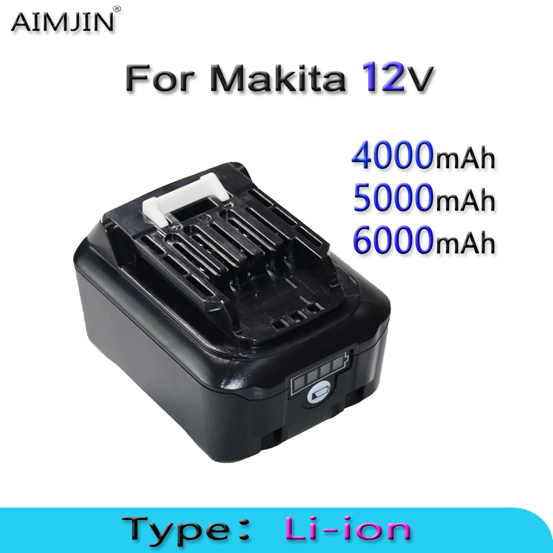 12 В 4000/5000/6000 ма Литиево-йонна Акумулаторна батерия Подходяща За Makita BL1021B BL1041B BL1015B BL1020B BL1040B DC10WD Кабел0