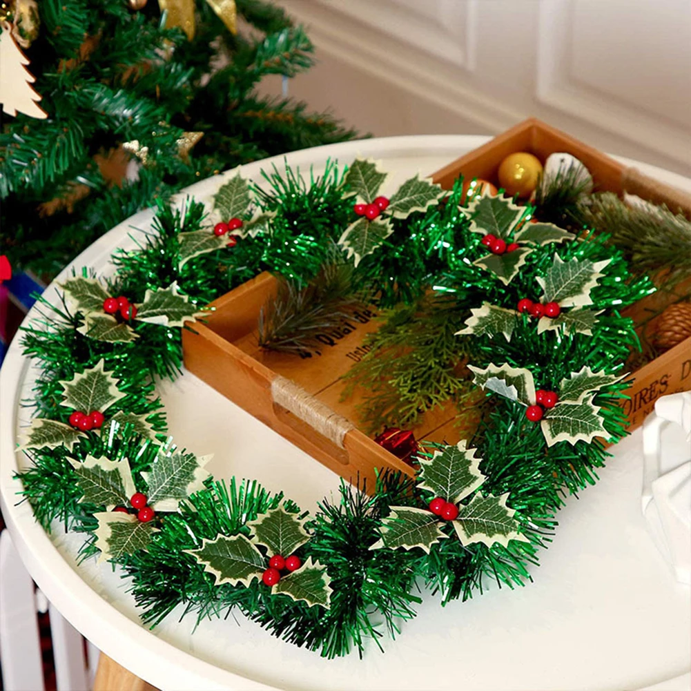 Висококачествено Името на нова Коледна украса от плодове листа, имитация на Коледната сцена, за украса на коледната Елха5