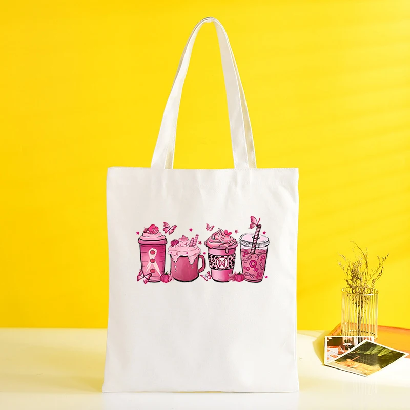 (Бутиков чанта) Модни Чанти-тоут От рак на млечната жлеза, Ежедневни Чанти За жени, Дамски портмонета за момичета, Холщовые чанти за пазаруване, чанта за рамо1