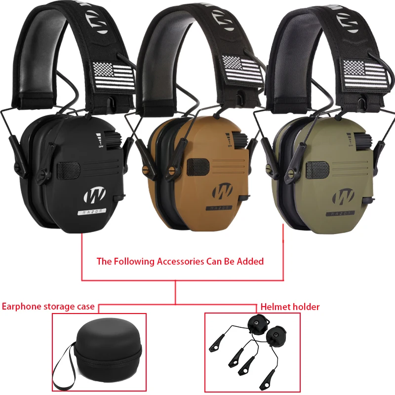 NRR23db Външни тактически електронни слушалки за стрелба с лък, Шумоподавляющие слушалки, слушалки за защита на слуха, Сгъваема слушалки0