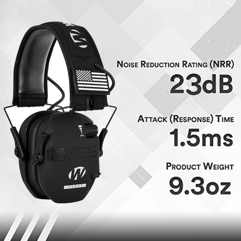 NRR23db Външни тактически електронни слушалки за стрелба с лък, Шумоподавляющие слушалки, слушалки за защита на слуха, Сгъваема слушалки4