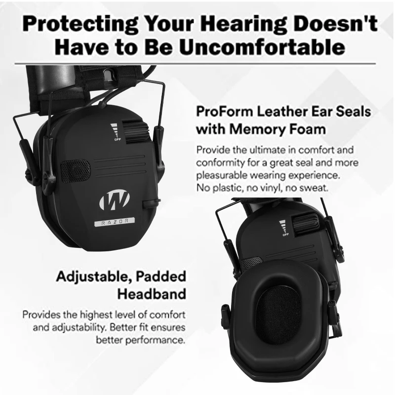 NRR23db Външни тактически електронни слушалки за стрелба с лък, Шумоподавляющие слушалки, слушалки за защита на слуха, Сгъваема слушалки5