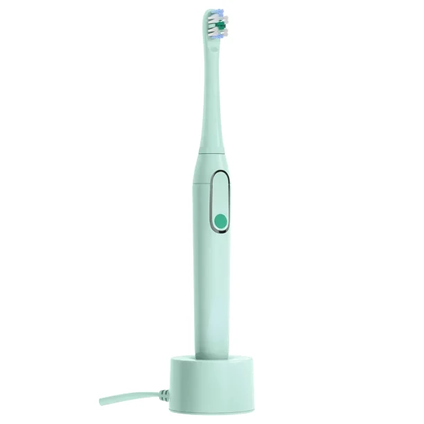 by Smart Toothbrush, Акумулаторна звукова четка за зъби с пътен футляром, тюркоаз1