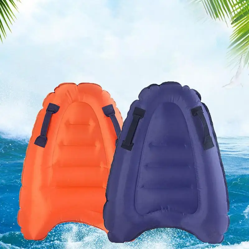 PVC и устойчива на плъзгане дъска за сърф в басейна за деца - Надуваема дъска за сърф с дръжки за лесно лятно забавление и безопасно за плуване1