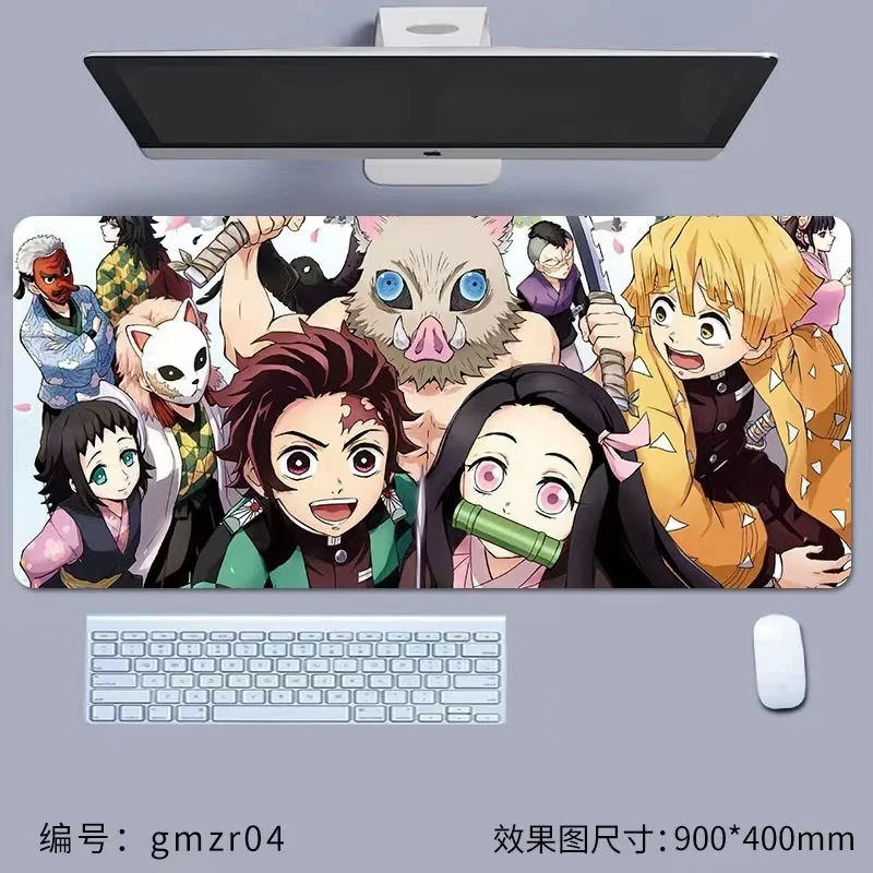 Подложка за мишка Demon Slayer, извънгабаритни подложка за маса в студентски квартири аниме, подложка за гейминг клавиатура, интернет-кафе4