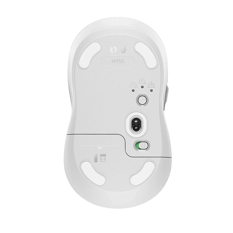 Оригиналната Безжична Bluetooth мишка Logitech Signature Plus M750 M750L, Мишката с мек звук, Поддържа превключване на до 3 устройства За Mac/Win1