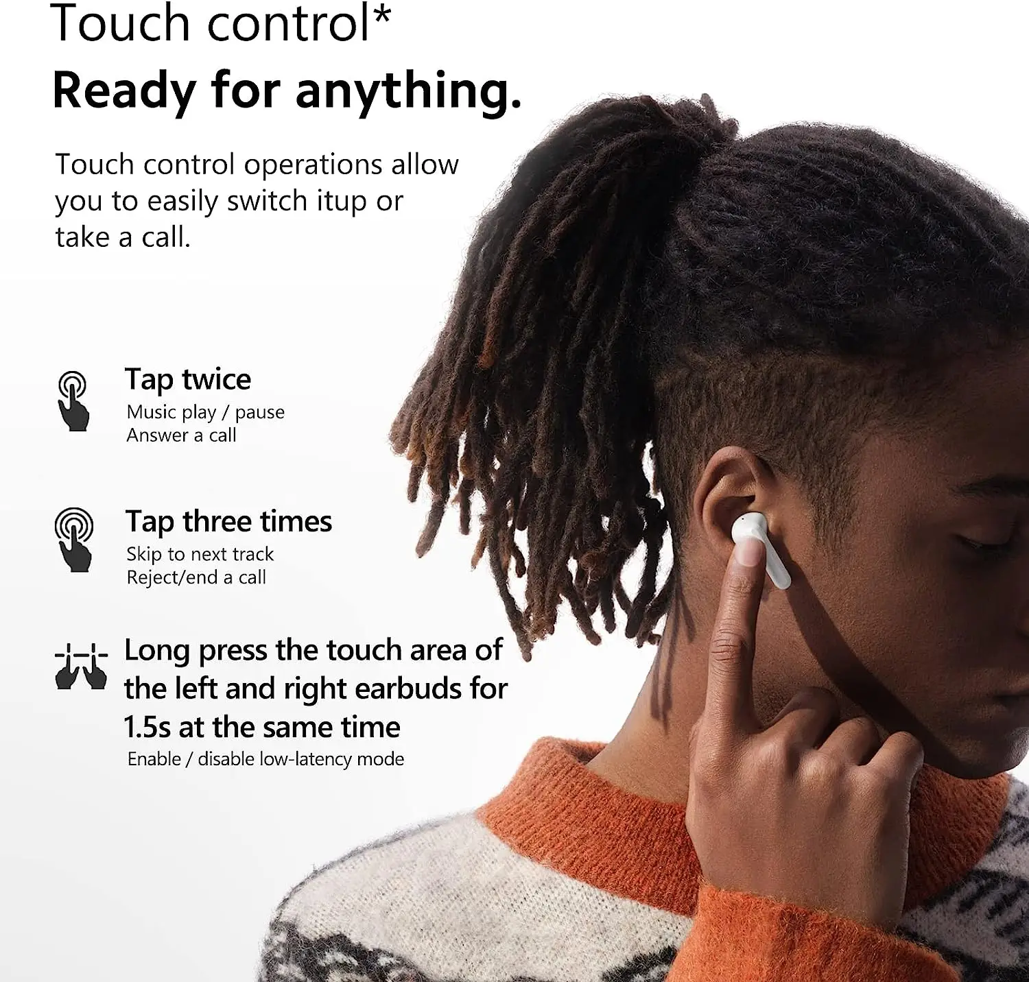 Xiaomi Redmi Рецептори 4 Lite Global Edition Настоящите безжични слушалки Bluetooth-слушалки Musci Headset Модни леки слушалки5