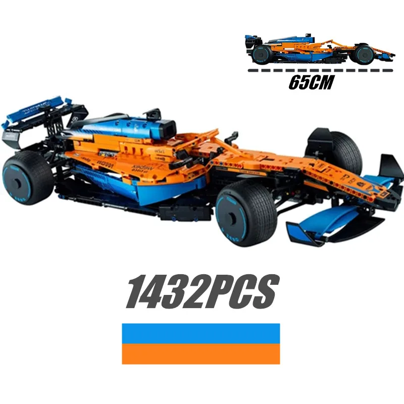 Техническа серия Formula One McLaren F1 Строителни блокове суперскоростной състезателен автомобил Тухли Играчки в събирането на MOC 42141 за подарък възрастен на детето2