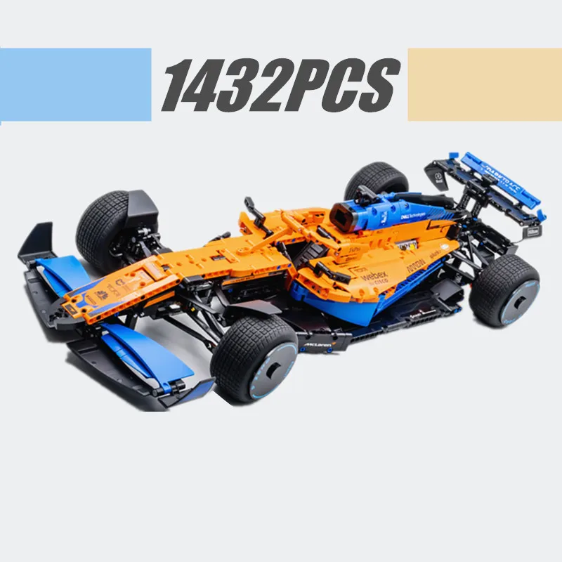 Техническа серия Formula One McLaren F1 Строителни блокове суперскоростной състезателен автомобил Тухли Играчки в събирането на MOC 42141 за подарък възрастен на детето3
