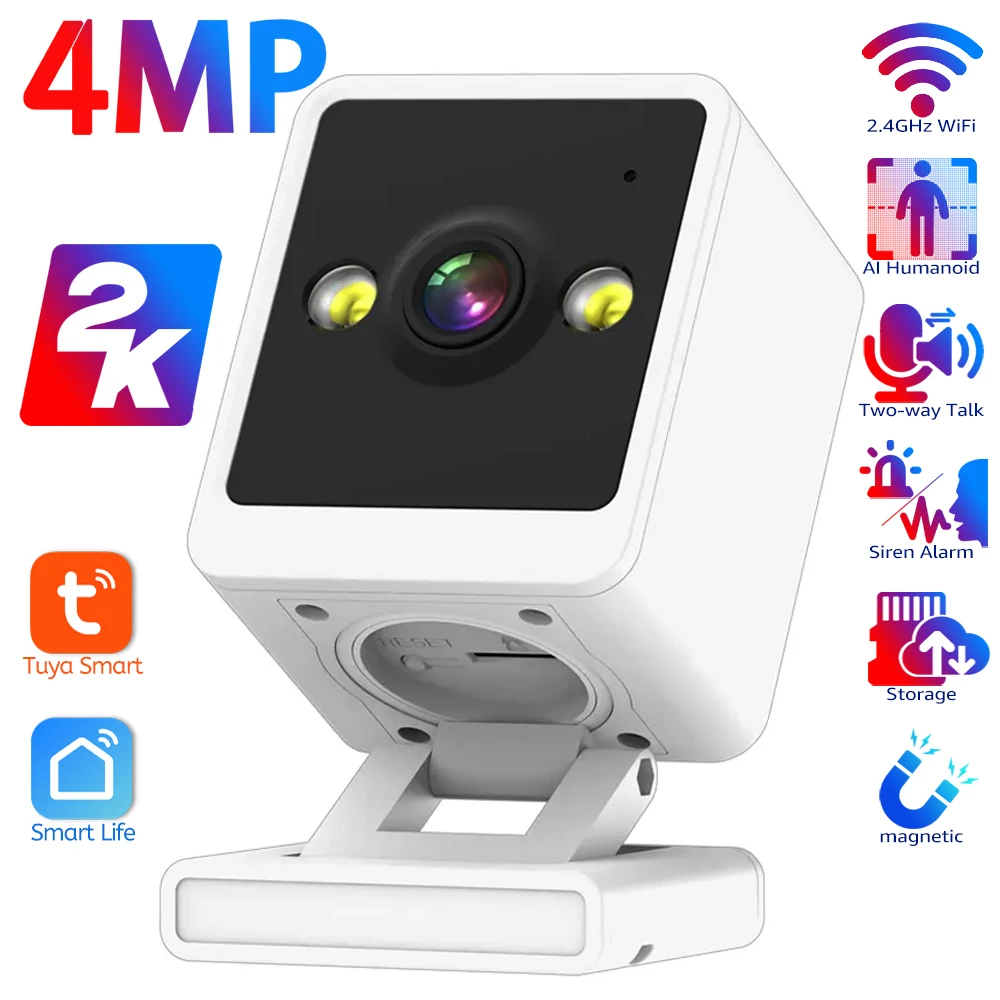 2K Mini Cube Camera Безжична Камера за Гледане на деца Малки Вътрешна Камера дома за Сигурност с Нощно Виждане AI Human Detection 2-way Talk0