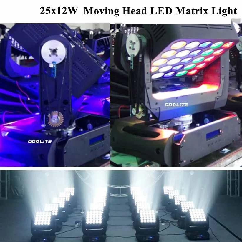 2 бр./Лот LED 25x12 W Матрица с движеща се глава за измиване на DJ Точков контрол на светлината е Магическа панел Лъч светлина За Сватбен концерт, шоу3