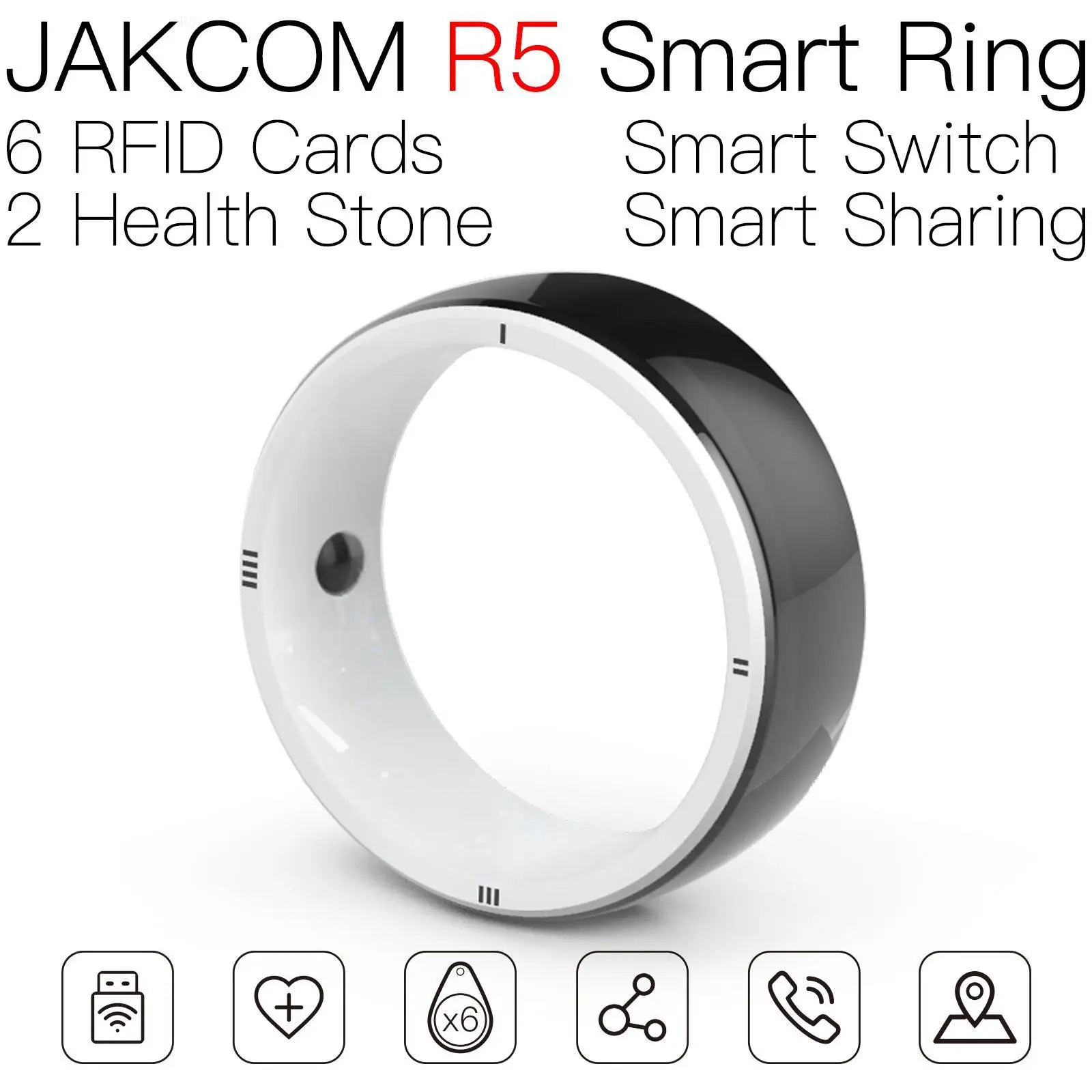 JAKCOM R5 Smart Ring по-нови от френски покер, бинго, 15-миллиметровая машина за микрочипове на конете, 1 чип NFC етикети по поръчка0