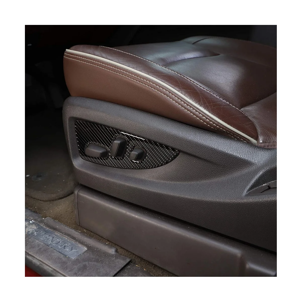 Бутон за Регулиране на седалката, Панел превключвател, украса за Chevrolet Silverado GMC Sierra 2014-2018, Аксесоари от Мека въглеродни влакна3