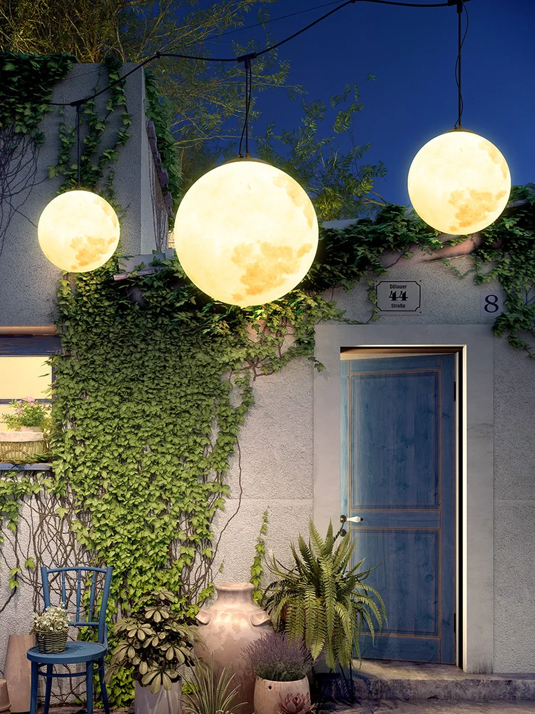 Външна лунна светлина, градината във вътрешния двор, декоративни осветителни тела, външно осветление тераси, водоустойчива led поддържан осветителни тела3
