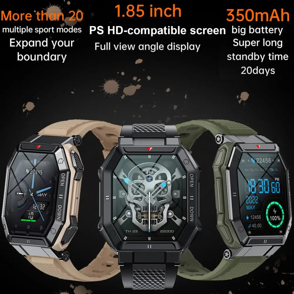 Творчески цифров часовник k55 опция с Потребителски Циферблат с Висока Разделителна способност, Квадратни Смарт часовници за Проследяване на Фитнес0