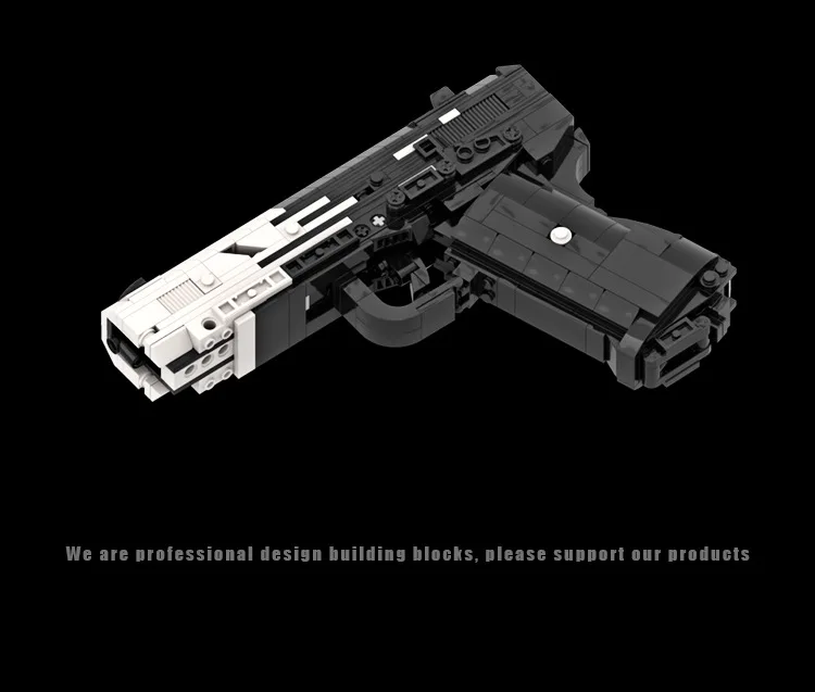 MOC Military Weapon Training M1911 Черно Технологичен Блок За Възрастни Издание Играчка Пистолет В Събирането на Стреляемый Момче Детски Тухлена Подарък5