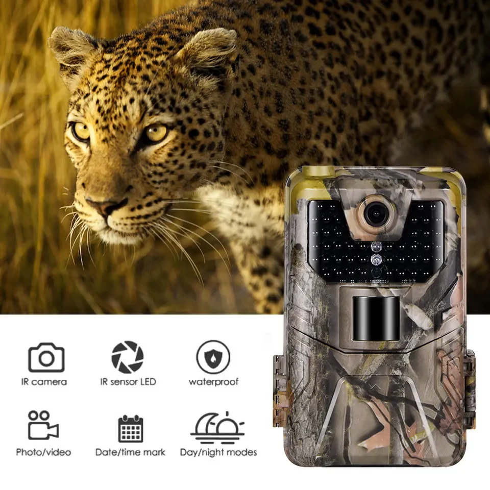 Място за лов на диви животни 36MP 2.7 K Фотоловушки Камера за нощно виждане HC-900A 0.3 s Спусъка Безжично проследяване0