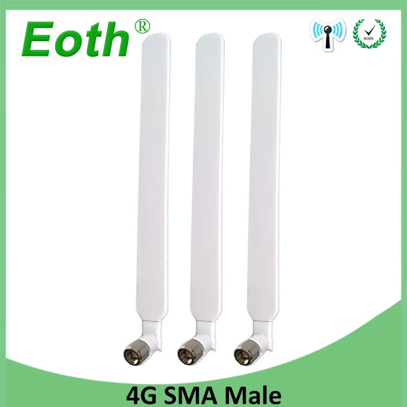 Eoth 5pcs 4G lte антена 5dbi SMA Штекерный конектор antenne за рутер huawei външен ретранслатор безжичен модем antene3