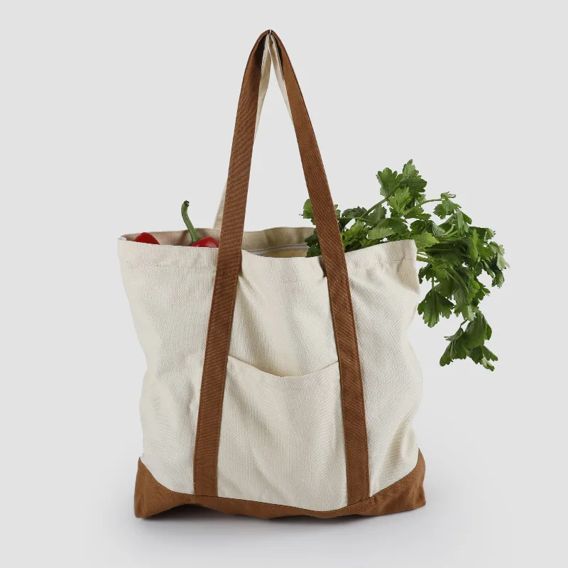 Чанти за пазаруване, дамски холщовая два цвята чанта през рамо в стил мозайка голям капацитет2