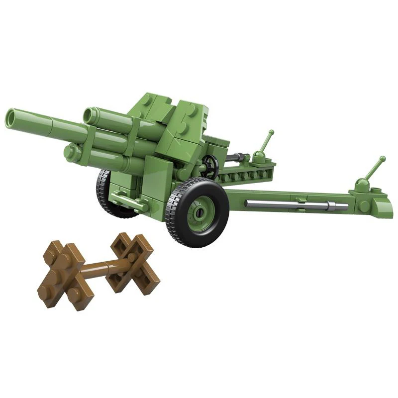 6шт Военна модельная серия WW2 Имитация на Втората световна война Артилерийска Военна техника, направи си САМ Изграждане на Блокове, Тухли, Играчки, Подаръци4