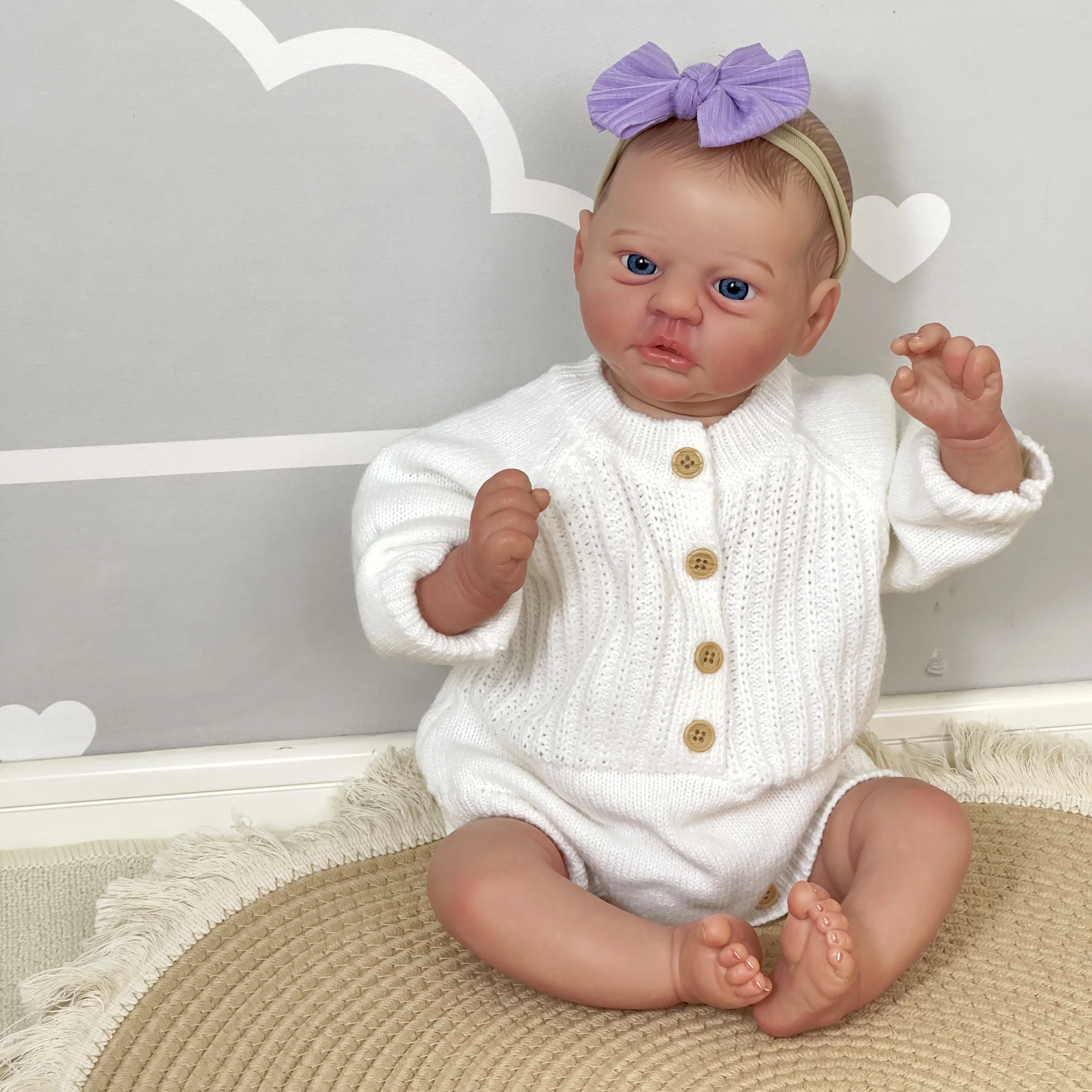 NPK-50 см и Меко Тяло на Преродения Baby Реалистична Кукла с 3D Кожата Многопластова Живопис с Видими Венами Мека На Допир Кукла Подаръци1