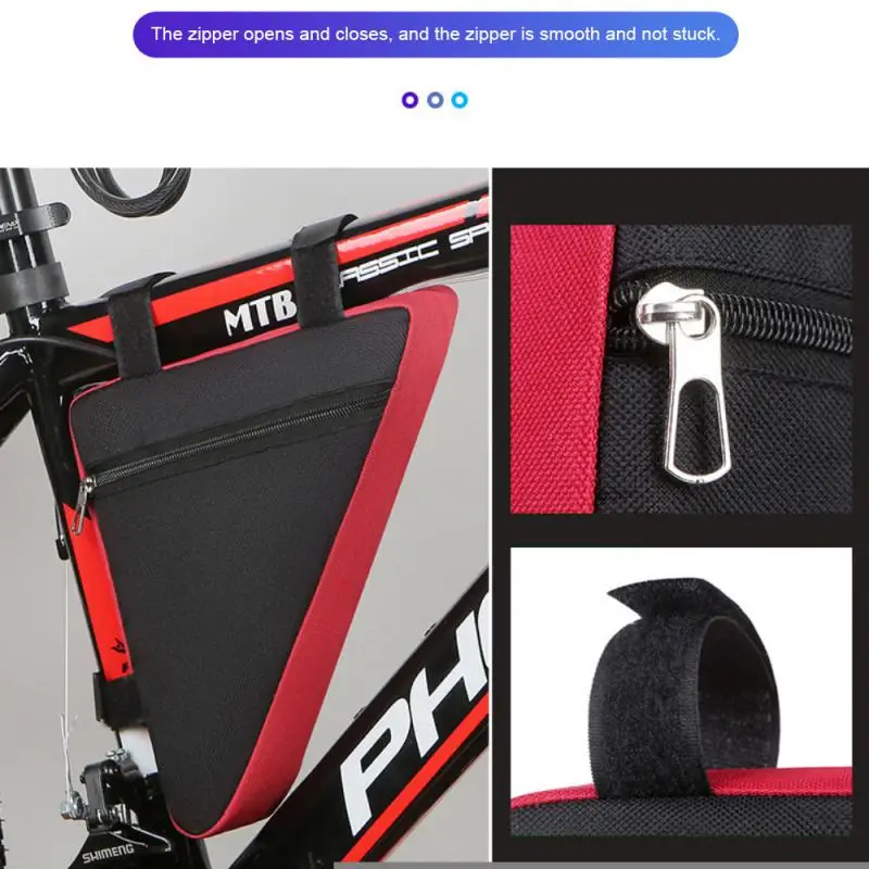Велосипедна Триъгълна чанта на Волана, Водоустойчива чанта за съхранение на различни цвята, триъгълни за носене, употреба, лесен монтаж, аксесоари за велосипед1
