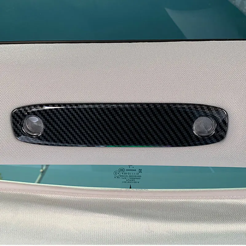 Тампон за лампи за четене от въглеродни влакна За Tesla Model 3 Model Y 2017-2023 Аксесоари за интериора на колата, Имитиращи Кръпка4
