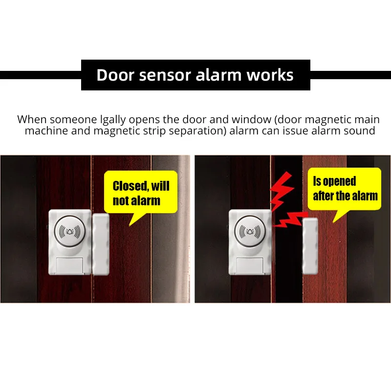 KERUI Безжична Малката Независима Вратата, Магнитен Автономен Сензор за врати/прозорци, Аларма за защита на сигурността на5