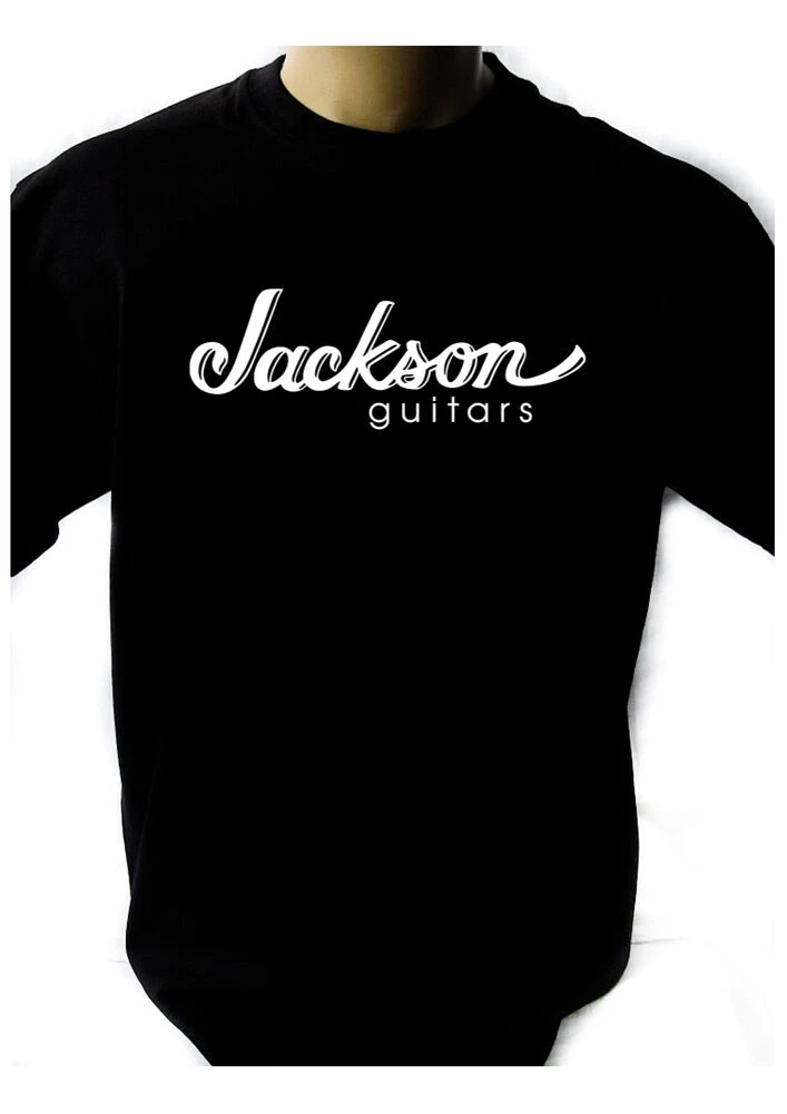 Черна тениска с логото на Jackson Guitars, мъжка тениска с рок-група, музикална тениска (1)0