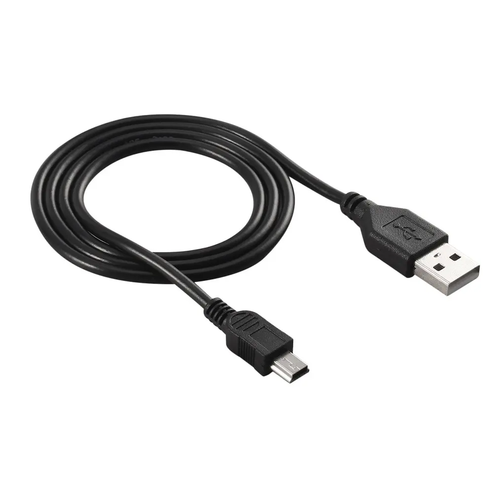 Високоскоростен 80 см. конектор USB 2.0 A-Mini B С 5-пинов със Зарядно, кабел За цифрови фотоапарати с възможност за гореща замяна USB-кабел за зареждане на данни Черен0