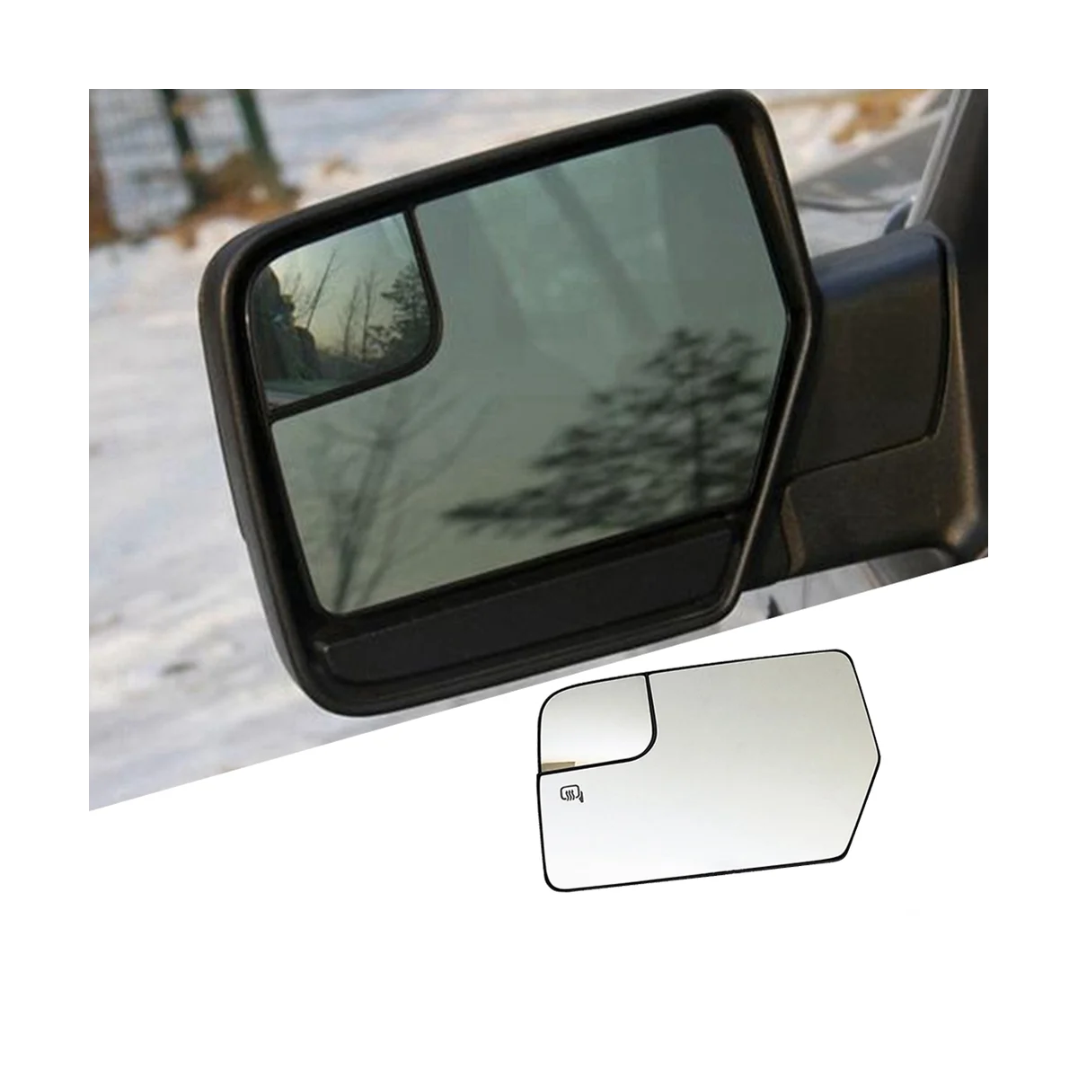 Стъкло ляво огледало за обратно виждане с електрически отопляеми CL1Z17K707C за Ford Expedition Lincoln Navigator 2012-20171