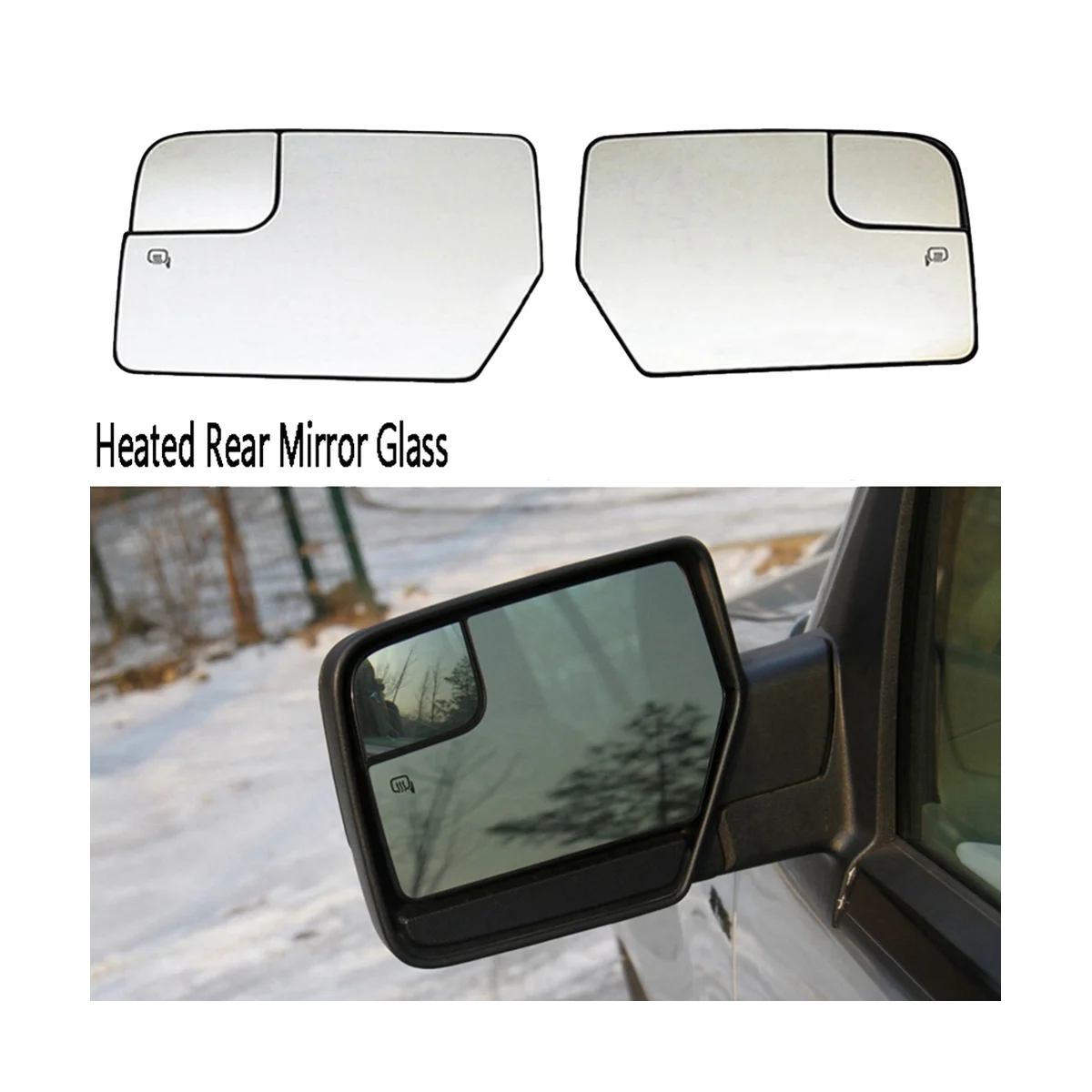 Стъкло ляво огледало за обратно виждане с електрически отопляеми CL1Z17K707C за Ford Expedition Lincoln Navigator 2012-20172