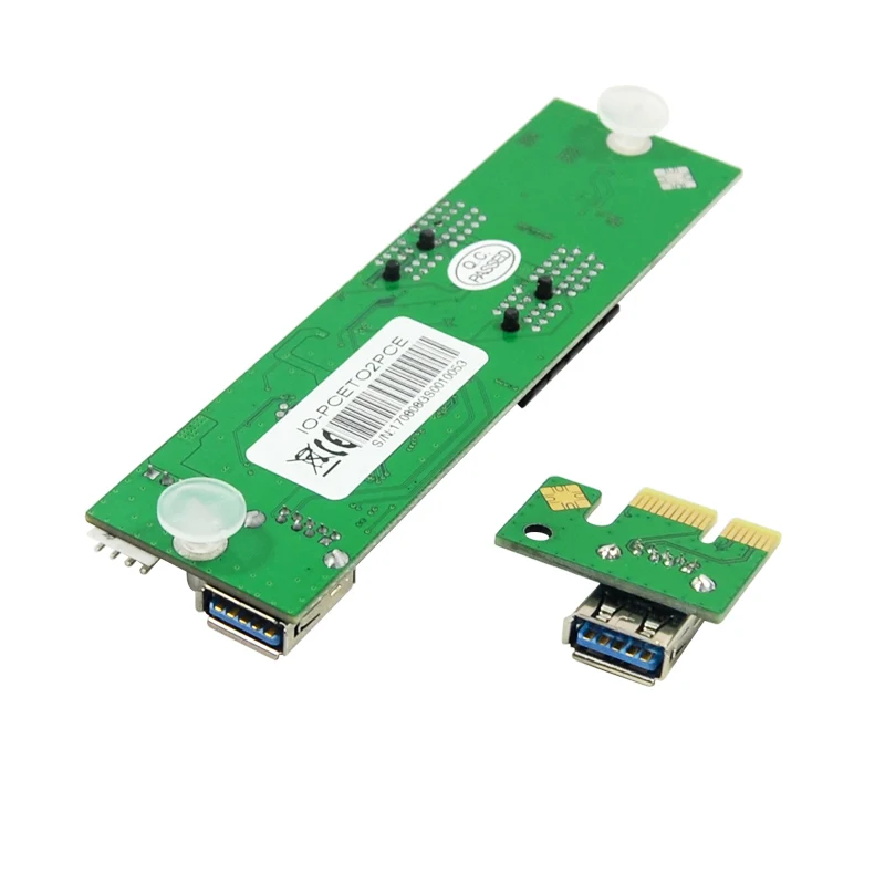 Новата Карта за разширение PCI-E от 1 до 2 PCIe x1 Слот Странично Card Конвертор Адаптер USB3.0 Кабел за предаване на данни IDE 4pin Захранване за настолен КОМПЮТЪР2