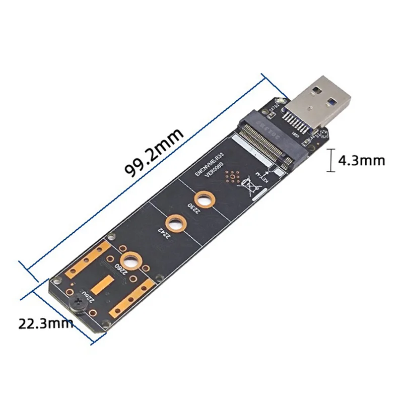 M. 2 NVME SSD към адаптер USB3.2 GEN2 10 gbps M. 2 NVME SSD Адаптер за 2230 2242 2260 2280 NVME M. 2 SSD RTL9210B5