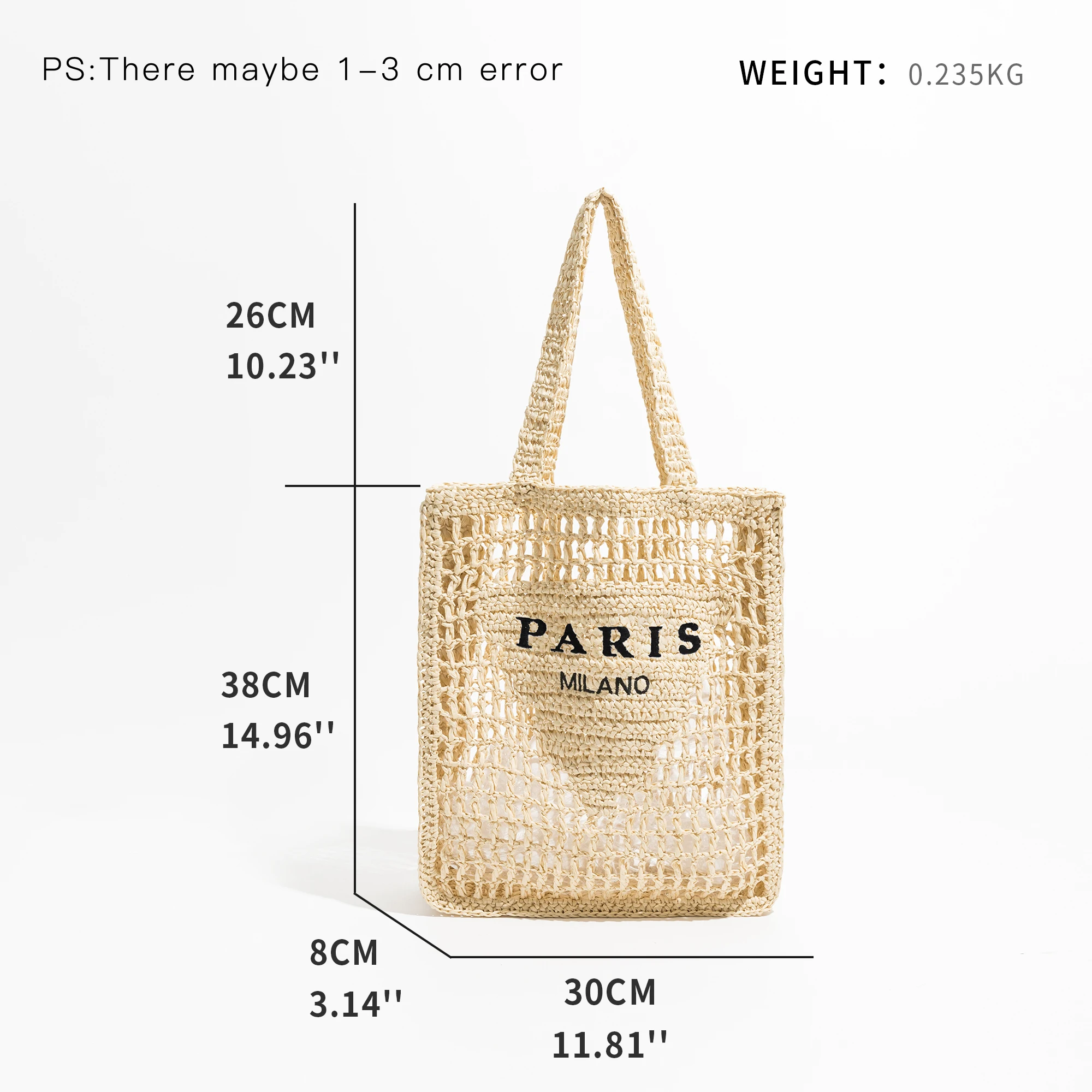 Модни Летни Плажни Сламени чанти Луксозен Дизайн, Дамска чанта на рамото, Жените Куха чанта ръчна изработка, Голямо Ежедневна чанта-тоут1