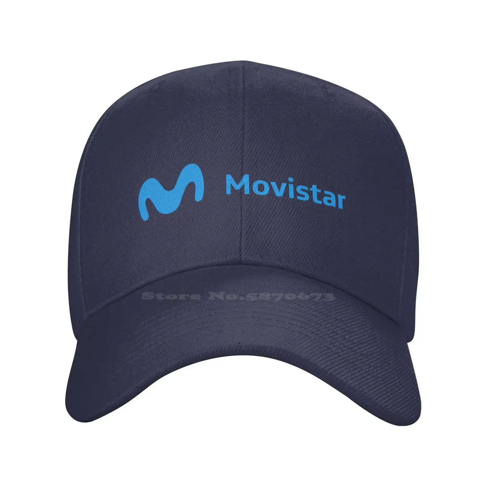 Шапка Movistar с графичен лого на марката, висококачествен деним, шапка, Вязаная капачка, бейзболна шапка2