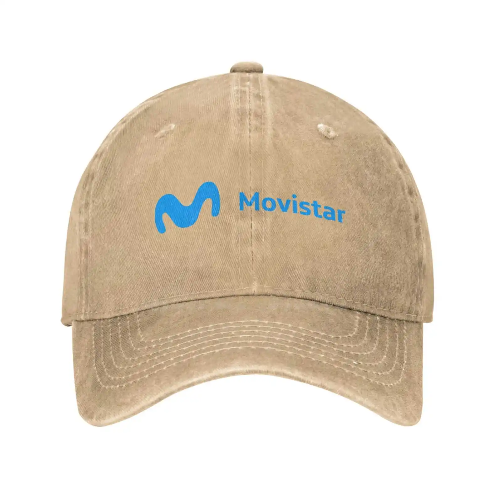Шапка Movistar с графичен лого на марката, висококачествен деним, шапка, Вязаная капачка, бейзболна шапка3