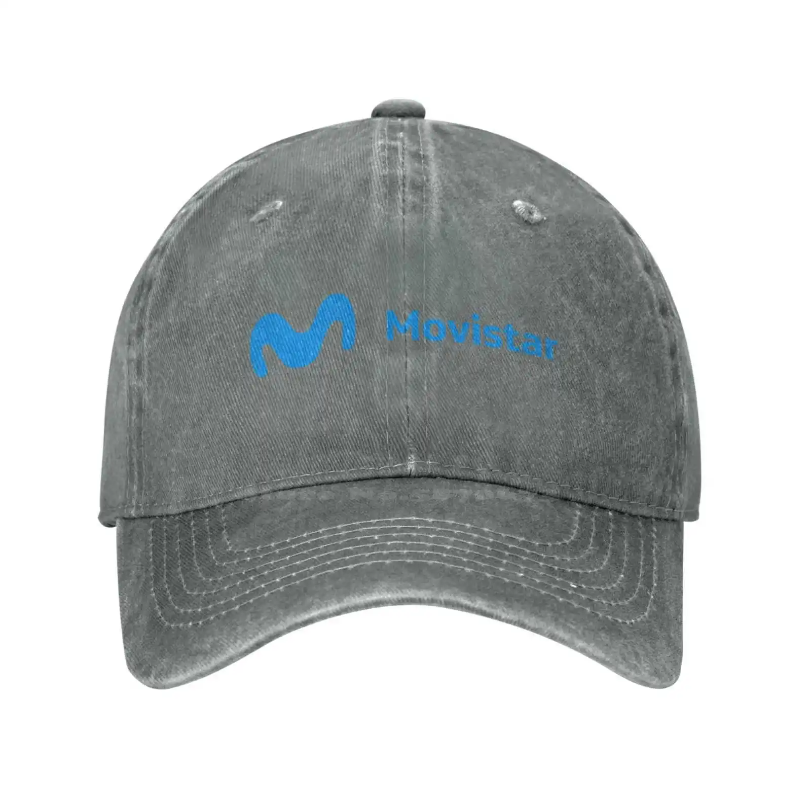 Шапка Movistar с графичен лого на марката, висококачествен деним, шапка, Вязаная капачка, бейзболна шапка4