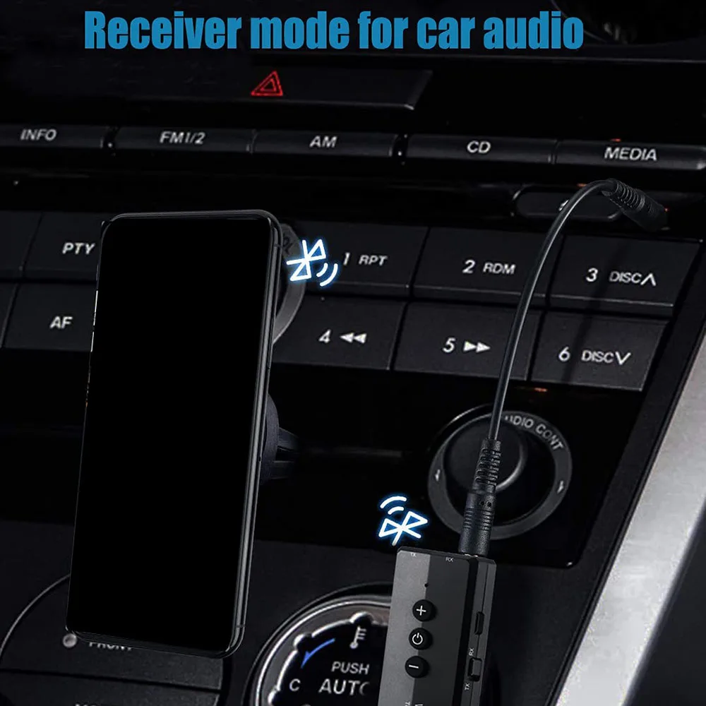 Приемник-предавател, Bluetooth 5,0 3-В-1 безжична аудиоадаптер 3,5 мм за телевизор, КОМПЮТЪР, слушалки, домашна аудио система на колата5