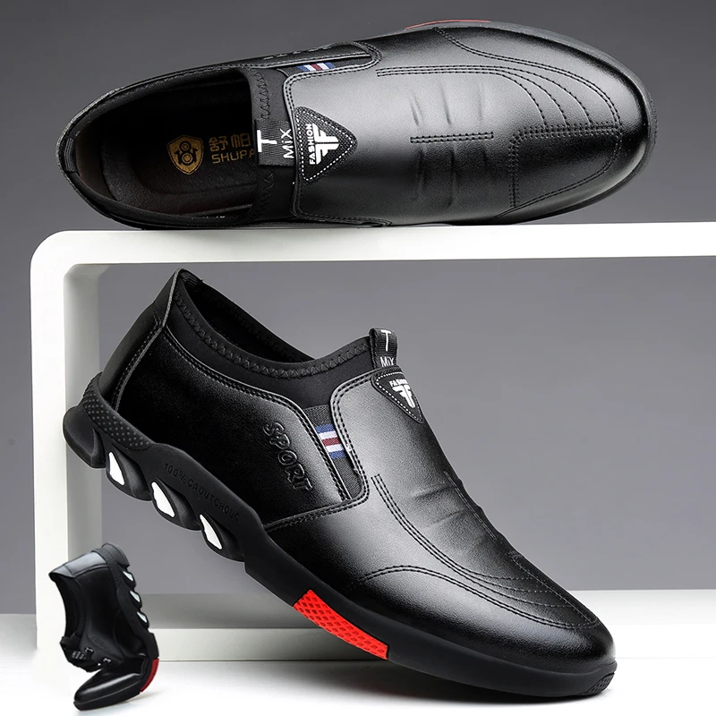 Кожени обувки за мъже, Пролетно новост, мъжки Ежедневни бизнес Нескользящая дишаща универсална обувки с мека подметка, 2023, Лоферы, Zapatos3