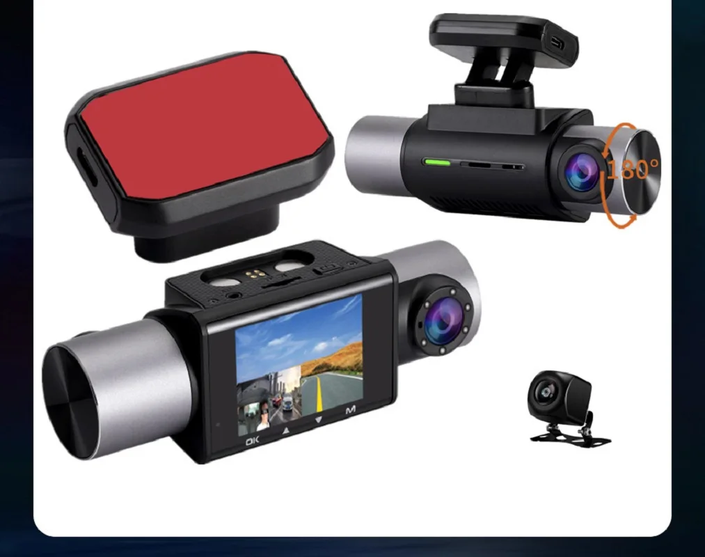 Авто Черна кутия KG330 с 2-инчов екран и три лещи за нощно виждане, автомобилен видеорекордер Dash Cam Recorder\0