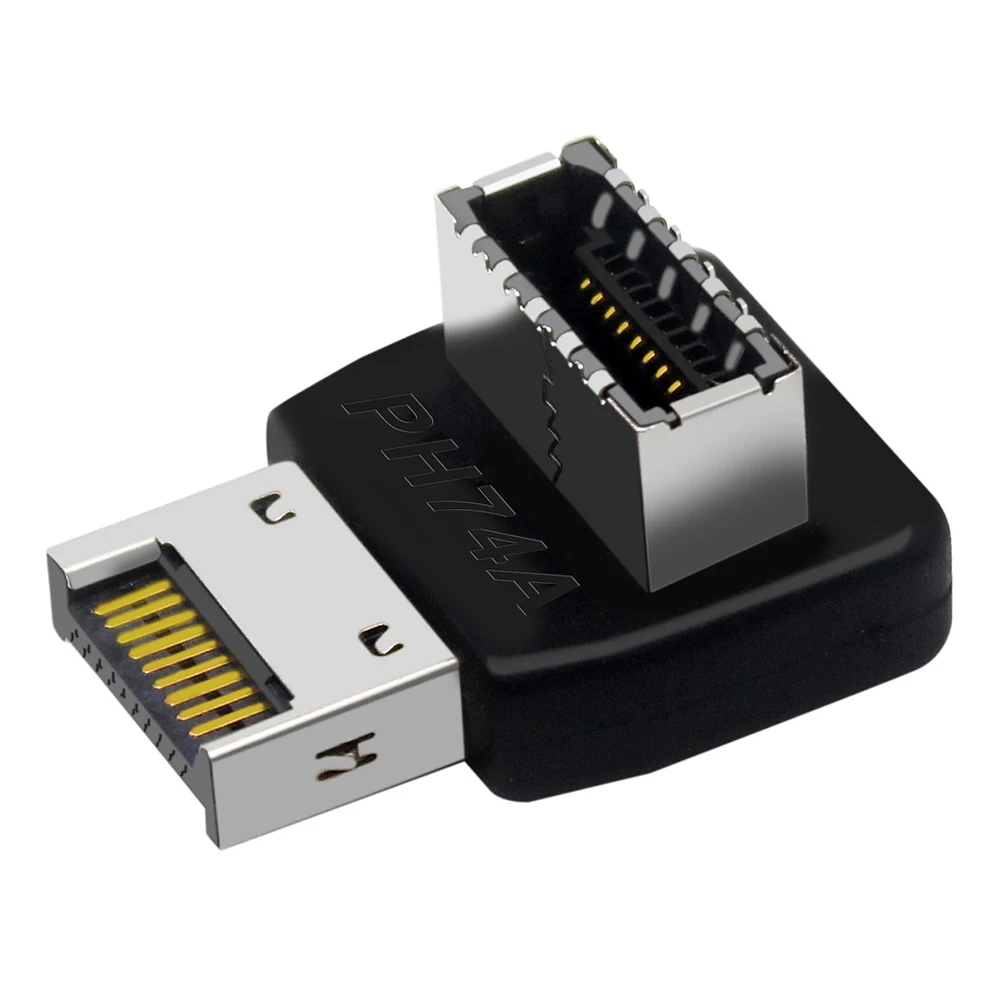 USB Type 3.1-E 90-градусов конвертор USB адаптер конектор на дънната платка, Аксесоари за КОМПЮТРИ, части за работния плот, направи си сам3