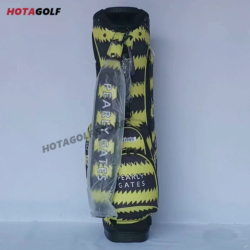 Водоустойчива и лесна чанта за голф ПГ на жълта и черна ивица, женствена чанта за голф4