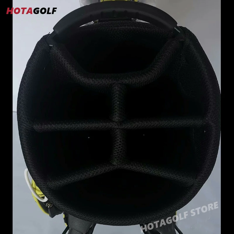 Водоустойчива и лесна чанта за голф ПГ на жълта и черна ивица, женствена чанта за голф5